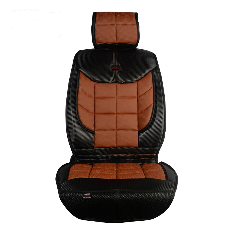 WRC 全包頭等倉(cāng)款 運(yùn)動(dòng)汽車(chē)坐墊 打孔透氣四季通用座墊 咖啡色 [廠家直發(fā)]